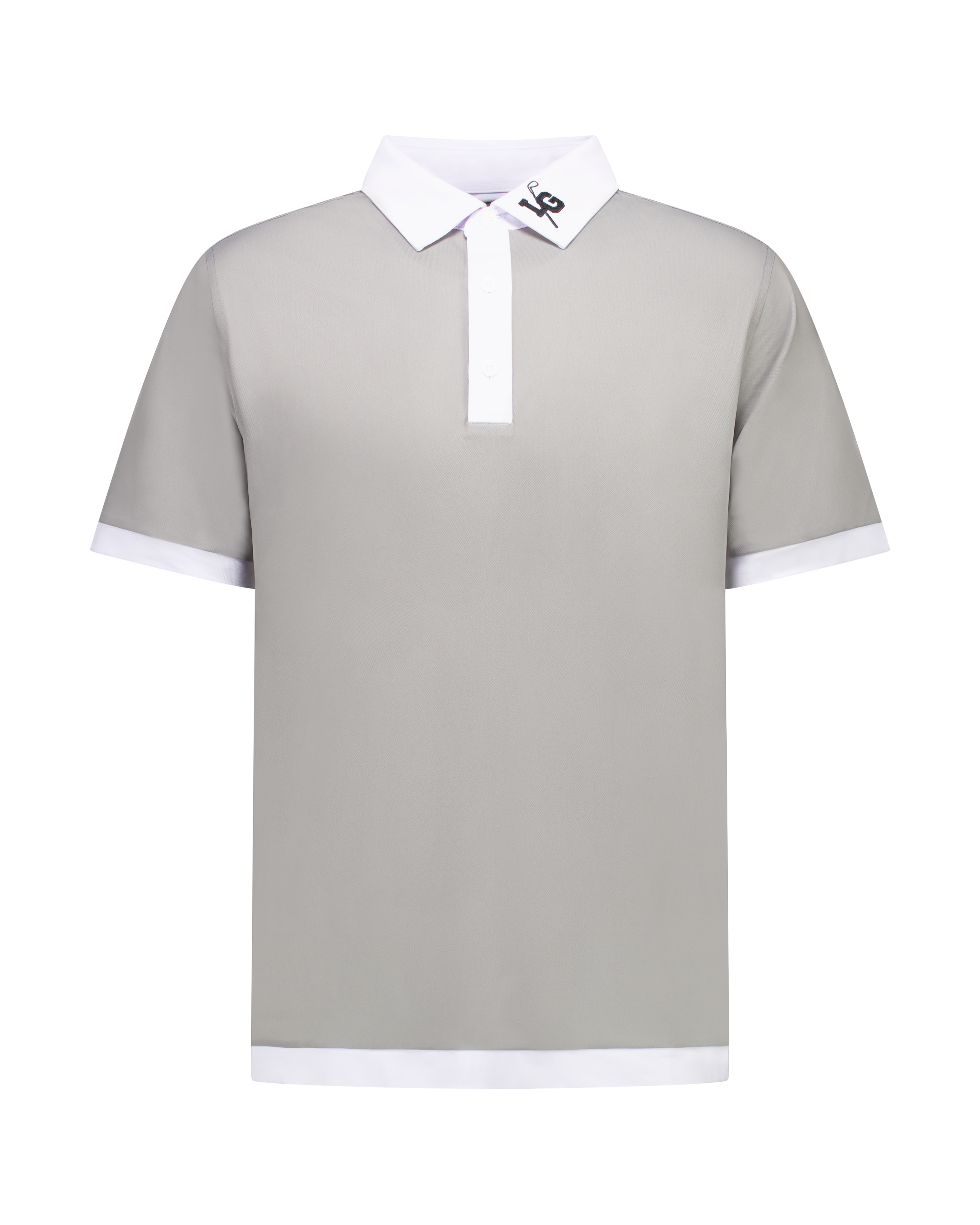 Pique Cuffed Polo - Grey