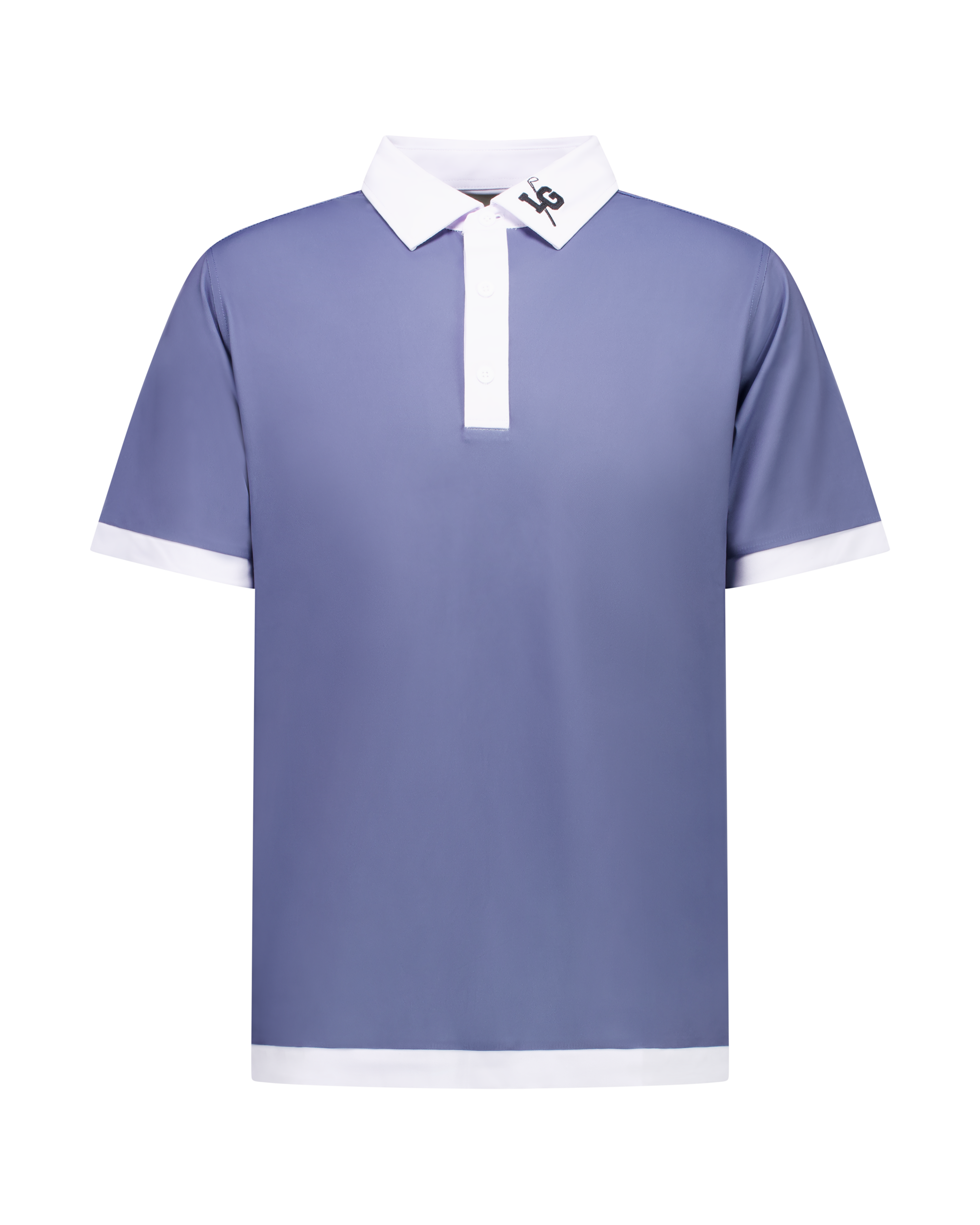 Pique Cuffed Polo - Blue